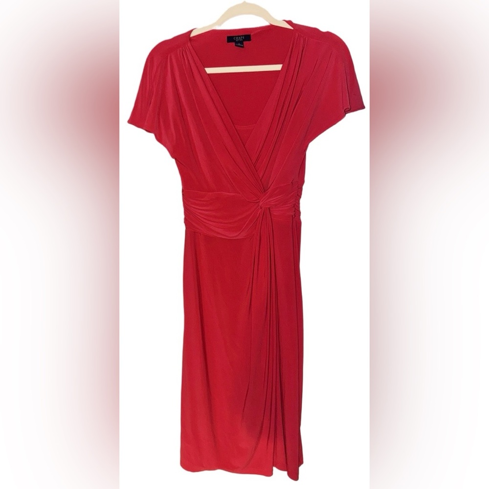 Chaps Vibrant Red/Pink Dress